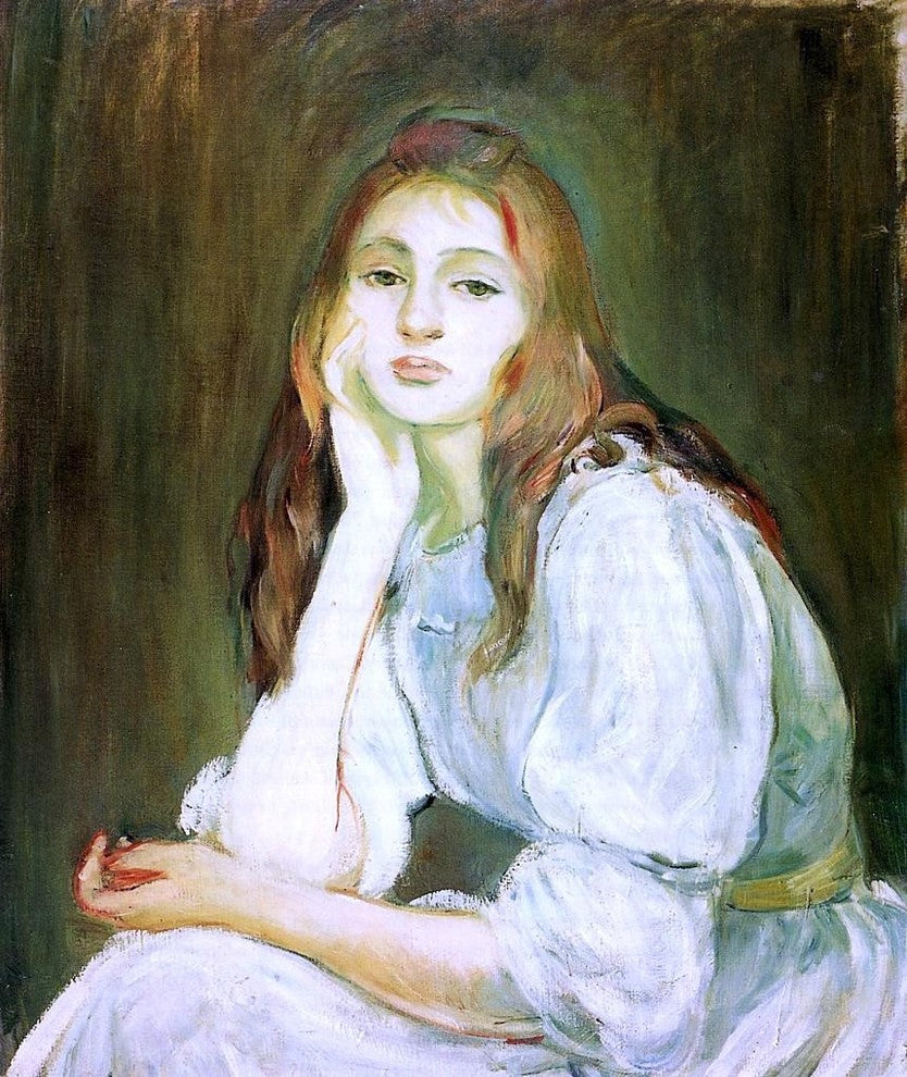 Berthe Morisot Julie Daydreaming, 20"x25" Wall Decal Print