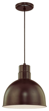 R Series Collection 12" Corded RLM Pendant, Architectural Bronze