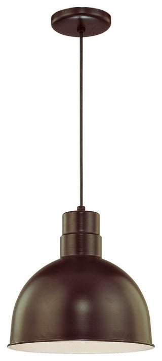 R Series Collection 12" Corded RLM Pendant, Architectural Bronze