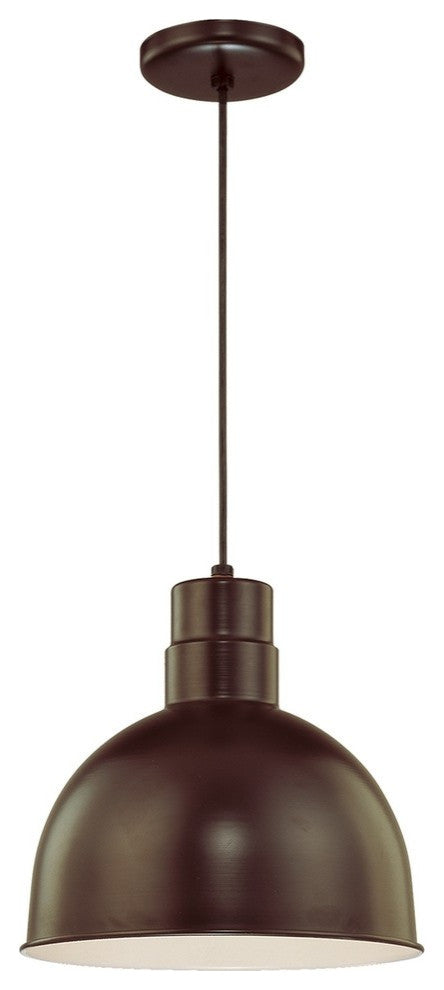 R Series Collection 12" Corded RLM Pendant, Architectural Bronze
