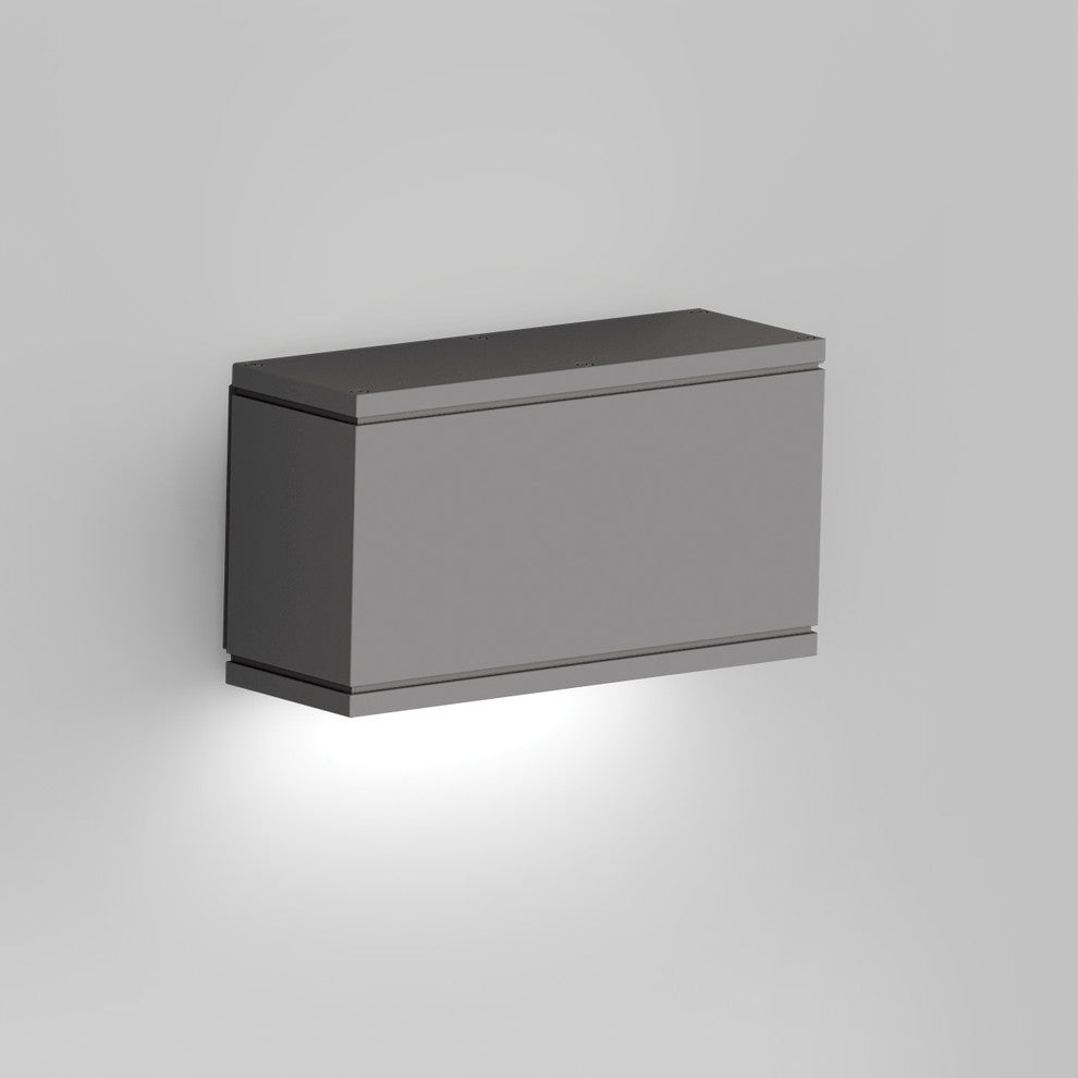WAC Lighting Rubix LED Outdoor Rectangular Wall Light, Graphite