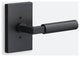 Levanto Dummy Rosette, Flat Black, Knurled Grip in Flat Black
