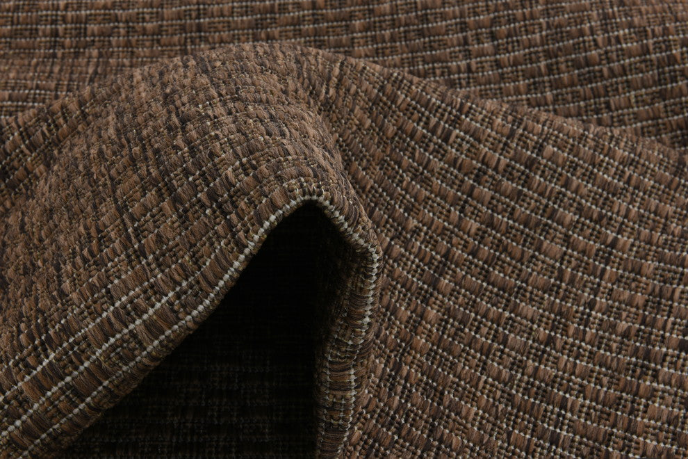 Unique Loom Light Brown Solid Outdoor 2' 0 x 6' 0 Runner Rug