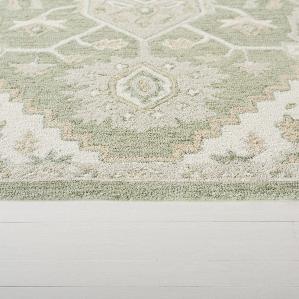 Lauren Ralph Lauren Collection Percy Rug, LRL6652, Green/Ivory, 8'x10'