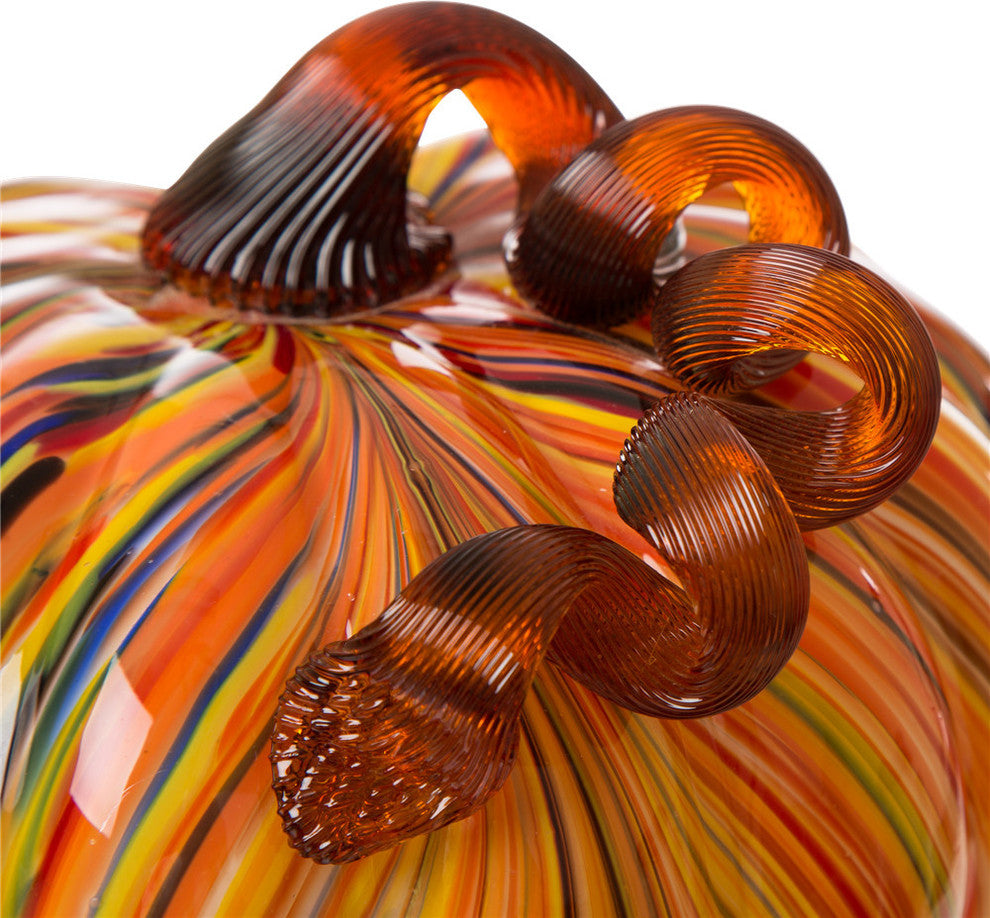 Large Glass Pumpkin Harvest