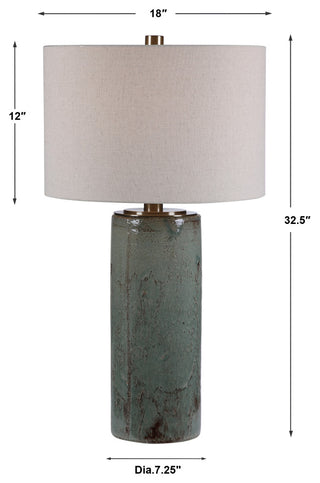 Uttermost Callais Crackled Aqua Table Lamp