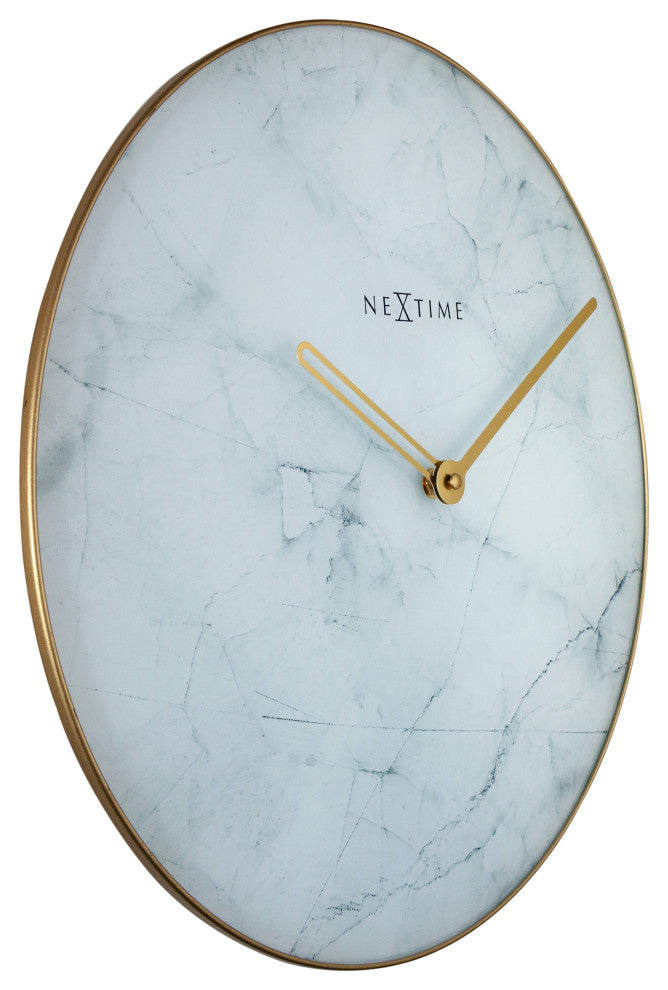 NeXtime Marble Wall Clock, White