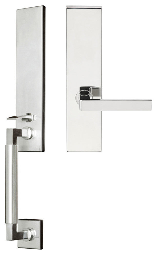 Tokyo Lever, Mortise Dummy Handleset, Right Hand, Polished Stainless Steel