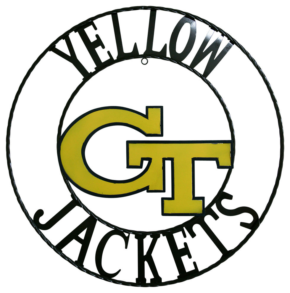 Georgia Tech  Yellow Jackets Wrought Iron Wall Decor, 24"
