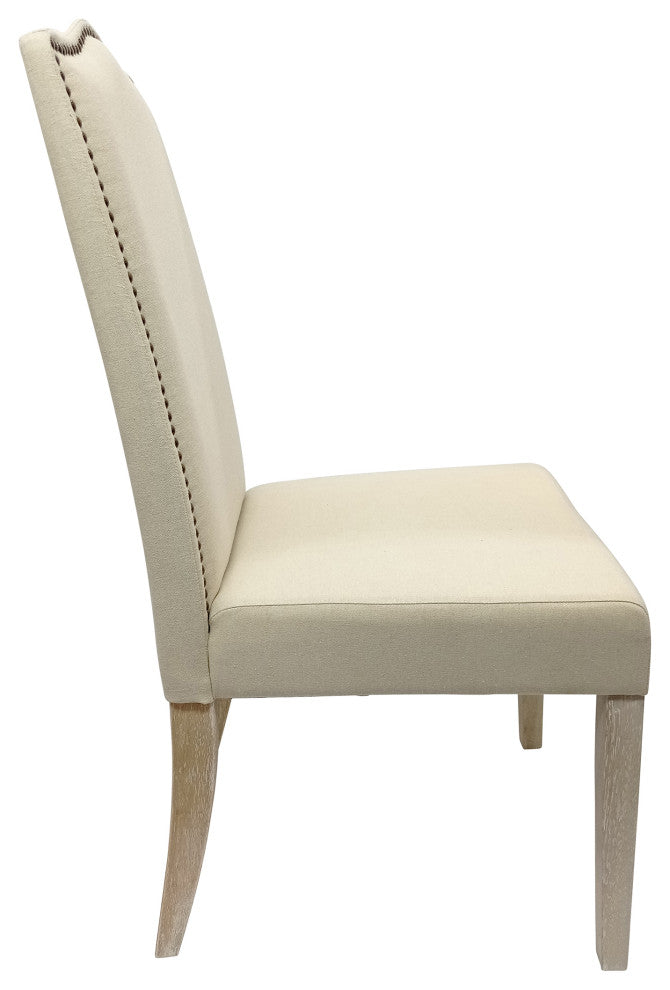 Romero Parson Chair, Natural Driftwood and Linen