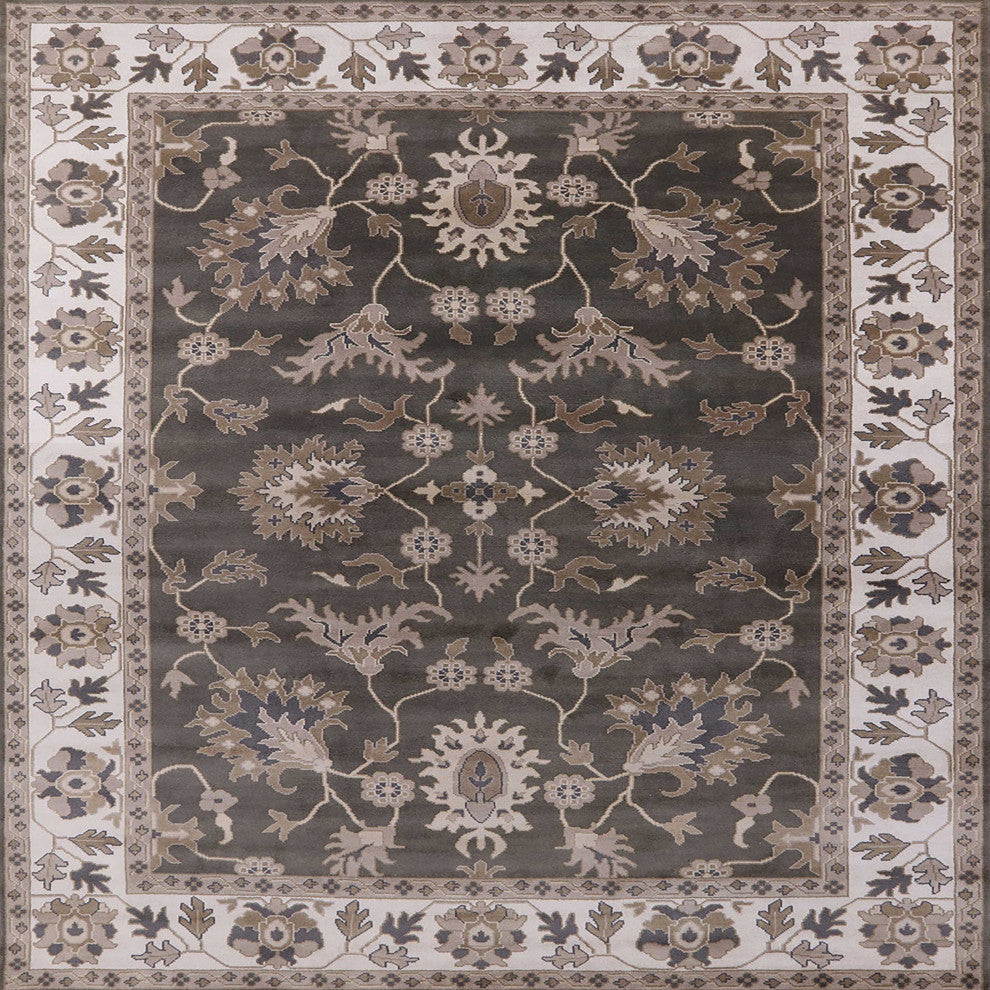 Ahgly Company Indoor Square Mid-Century Modern Area Rugs, 6' Square