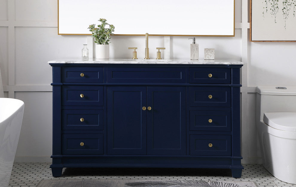 Weston Single Bathroom Vanity Set, Blue, 60