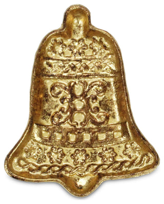 Christmas Bell Cast Iron Gold Catchall Tray