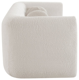 Abbington Boucle Fabric Upholstered Loveseat, Cream