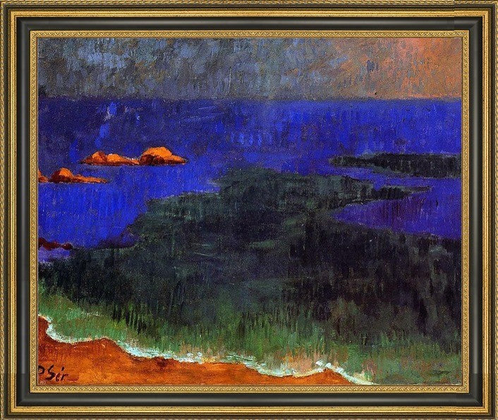 Paul Serusier The Seat at Poldu: Sunset - 20" x 25" Framed Premium Canvas Print