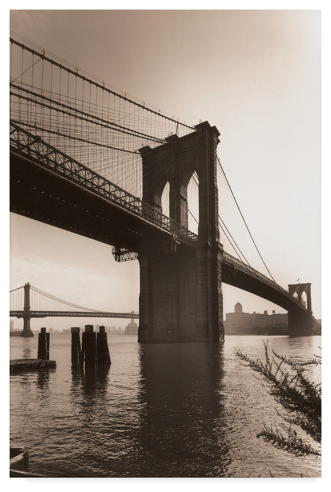 "Brooklyn Bridge 2" by Chris Bliss, Canvas Art, 22"x32"