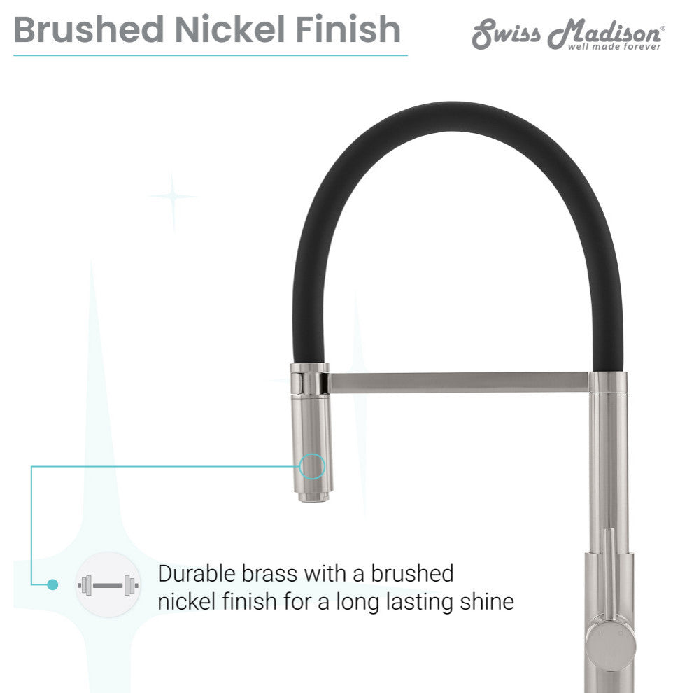 Troyes Single Handle, Pull-Down Kitchen Faucet, Brushed Nickel