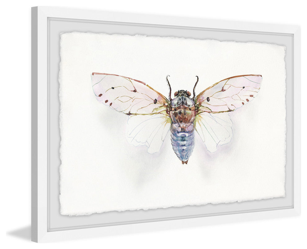 "White Wingspan" Framed Painting Print, 36"x24"