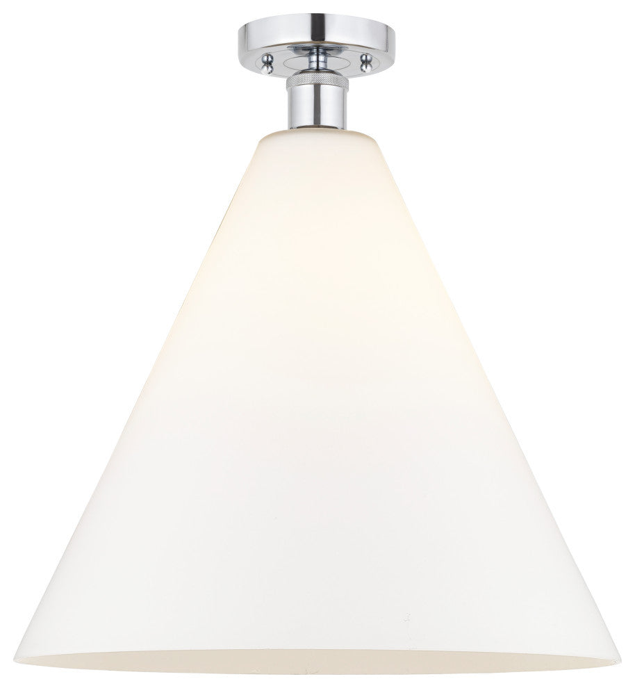 Innovations 616-1F-PC-GBC-161 Berkshire 1 Light Semi-Flush Mount Polished Chrome