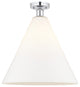 Innovations 616-1F-PC-GBC-161 Berkshire 1 Light Semi-Flush Mount Polished Chrome
