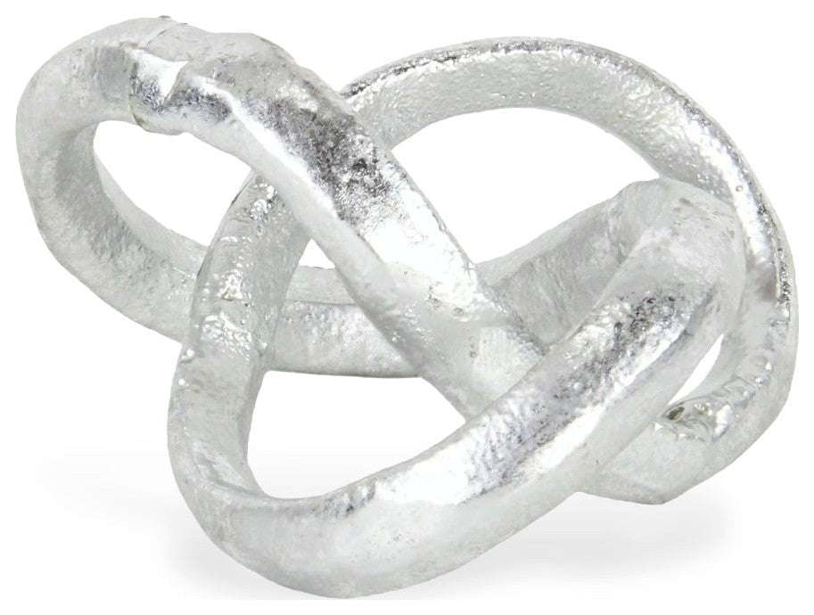 Kompo Modern Silver Abstract Infinite Knot Decor