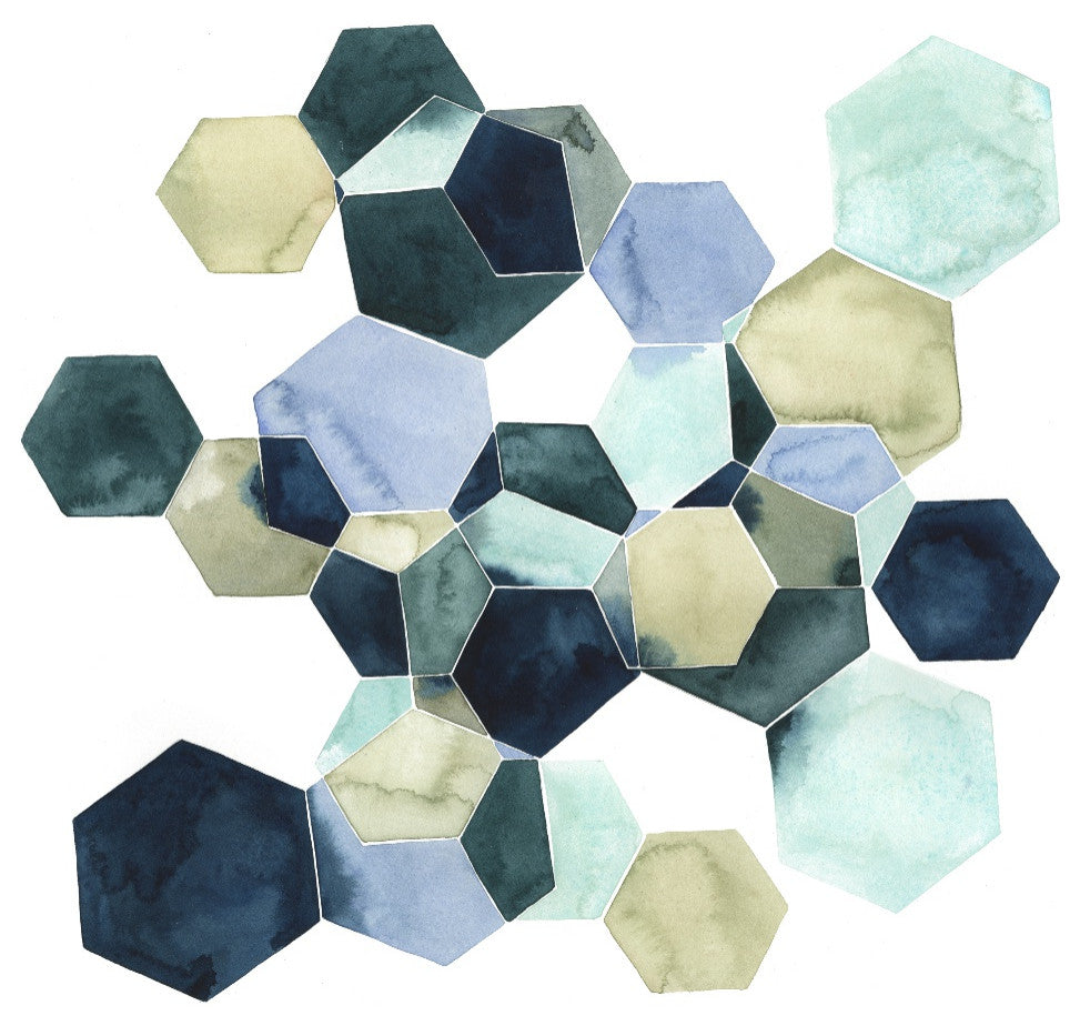"Crystallize I" Fine Art Giant Canvas Print, 54"x54"