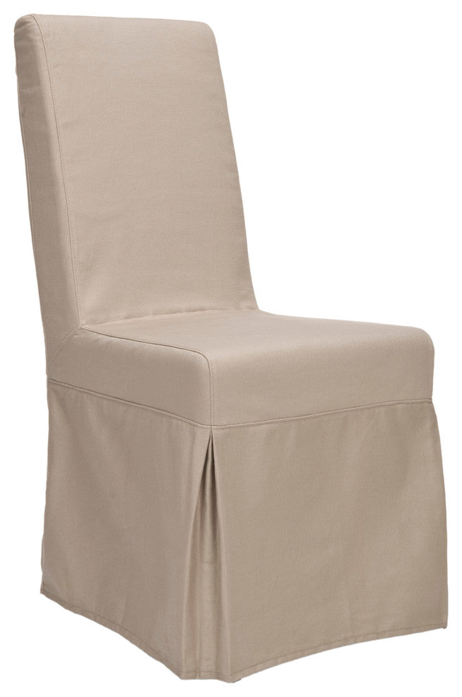 Safavieh Adrianna 19''''H Linen Slipcover Chairs, Set of 2, Ecru
