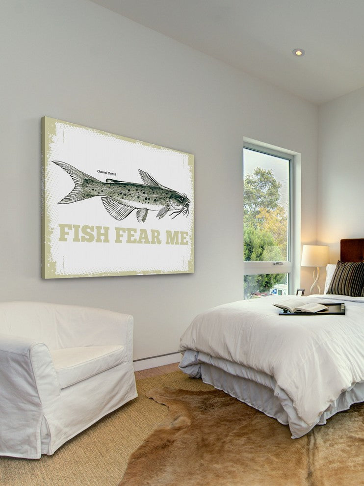 "Fish Fear Me" Painting Print on Canvas by Saturday Evening Post