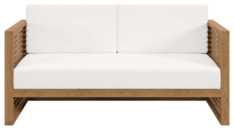 Carlsbad Teak Wood Outdoor Patio Loveseat