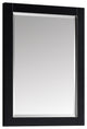 Mason 24" Mirror, Black With Silver Trim