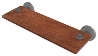 South Beach 16" Solid Wood Shelf, Matte Gray