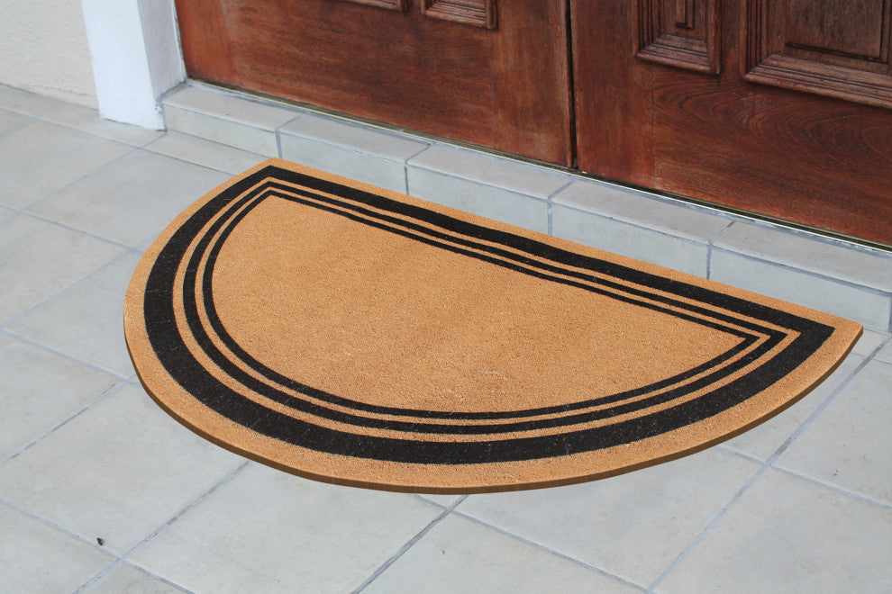 A1HC Natural Coir Flock Door Mat for Front Door, 30X60, Durable Doormat