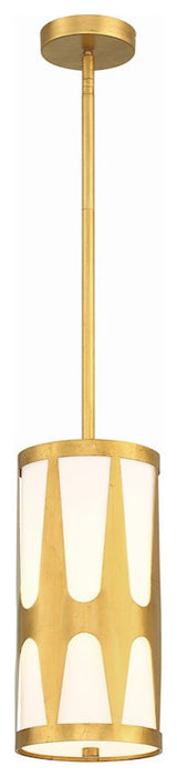 CRYSTORAMA Royston 1 Light Antique Gold Pendant
