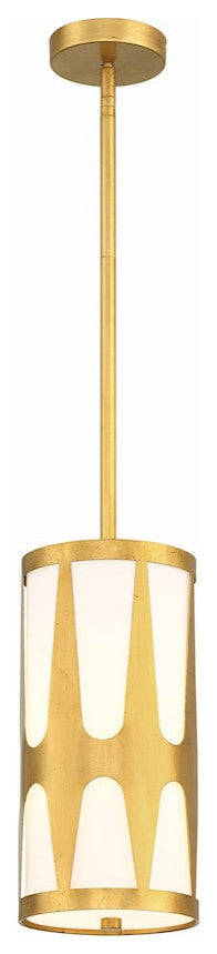 CRYSTORAMA Royston 1 Light Antique Gold Pendant