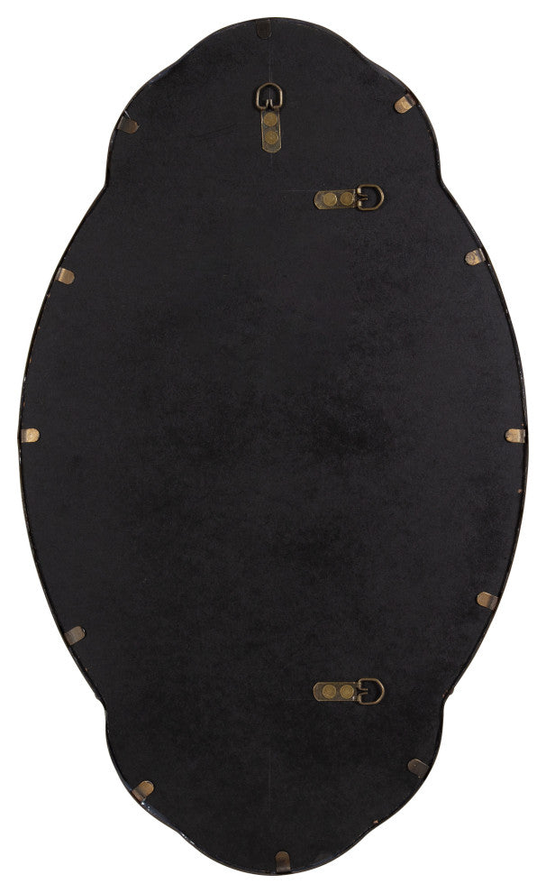 Novella Decorative Wall Mirror, Gold, 30"x18"