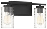 2-Light Bathroom Vanity Light, Matte Black