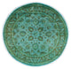 Overdyed One-of-a-Kind Hand-Knotted Area Rug Green, 7' 1" x 7' 1"