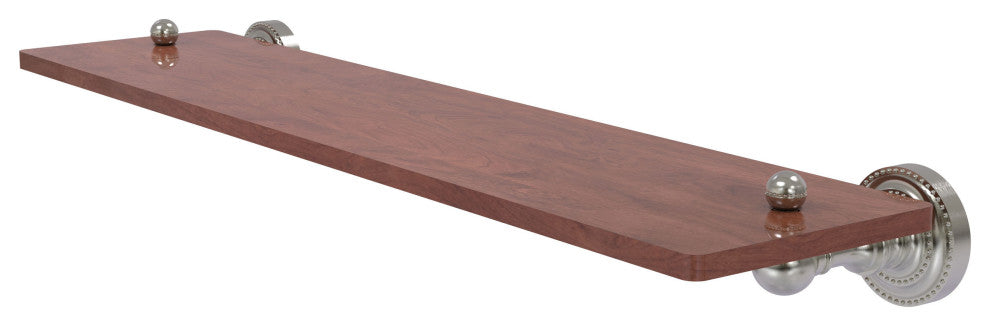 Dottingham 22" Solid Wood Shelf, Satin Nickel