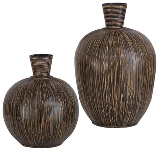 Uttermost Islander Black Vases Set of 2