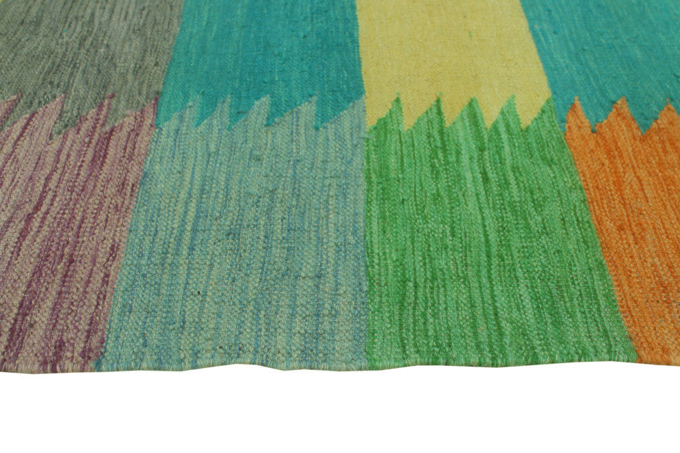 Winchester Kilim Inez Turquoise/Purple Rug, 4'10x6'5