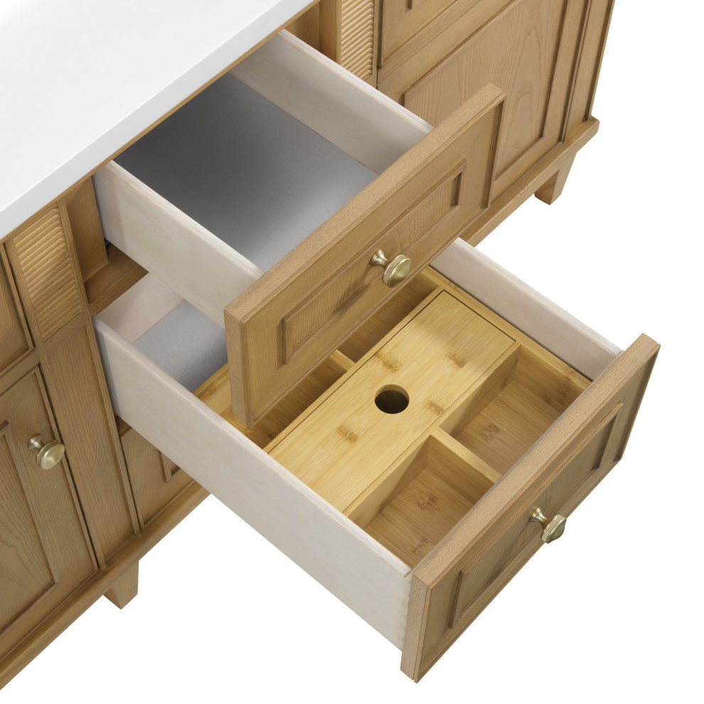Lorelai 60" Double Vanity, Light Natural Oak
