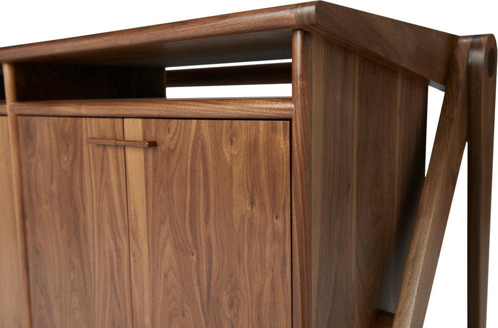 60" Credenza Four Door, Walnut