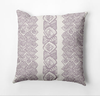 Central Comb Outdoor Pillow, Purple, 16"x16"