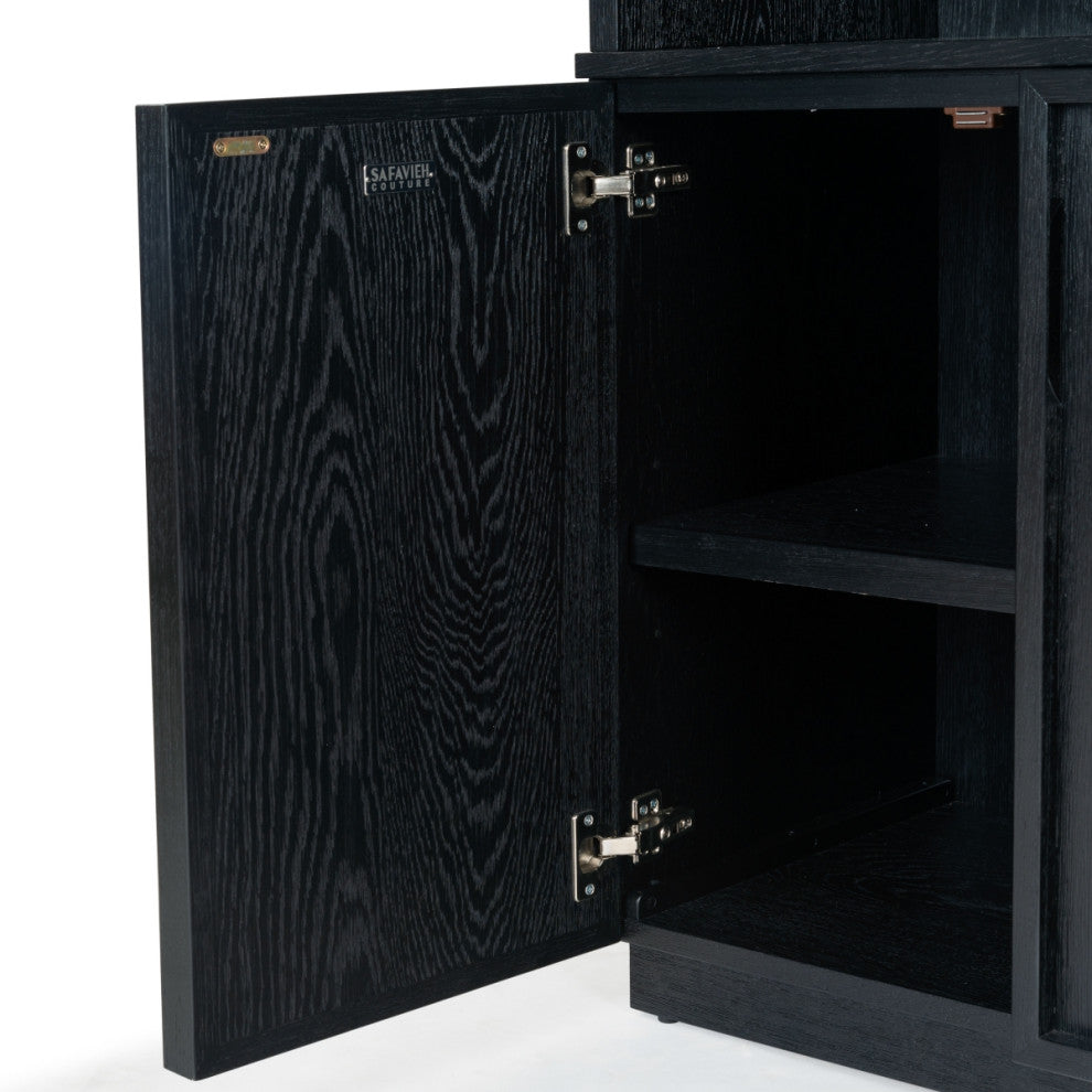 Safavieh Couture Zeus 4 Shelf Wood Bookcase, Black