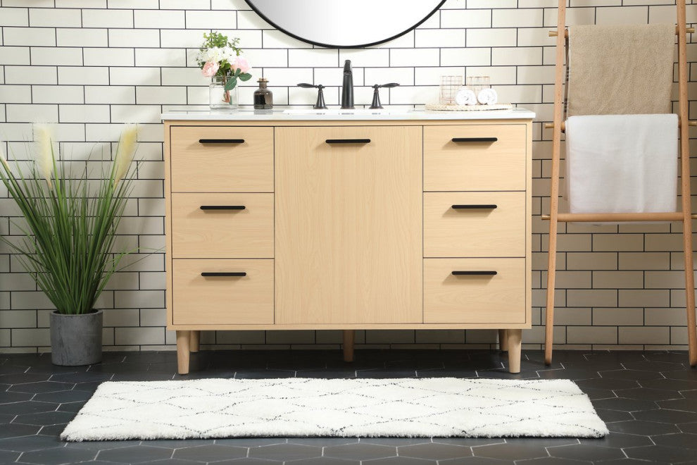Bailey 48" Bathroom Vanity, Maple