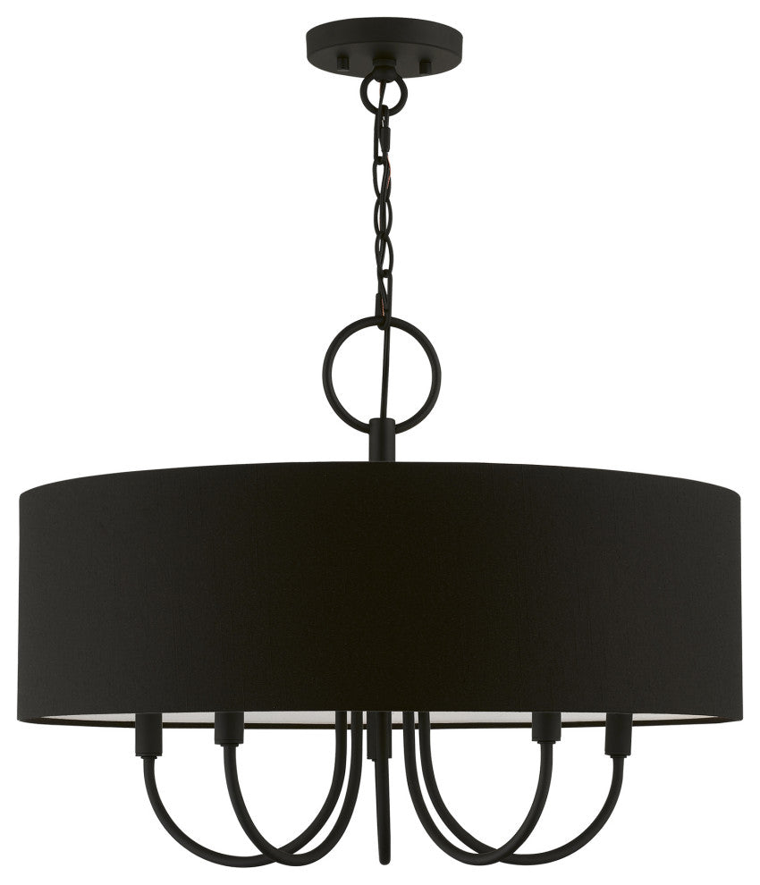 Livex Lighting 5 Light Black Pendant Chandelier