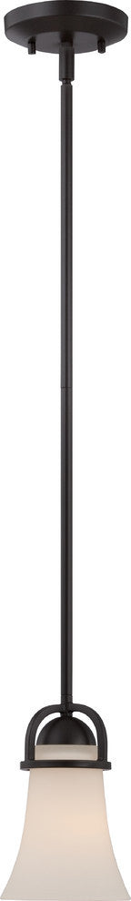 Nuvo 1-Light Incandescent Nevel Pendant Light Fixture, Sudbury Bronze