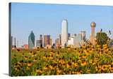 "Dallas Texas City Skyline" Wrapped Canvas Art Print, 18"x12"x1.5"