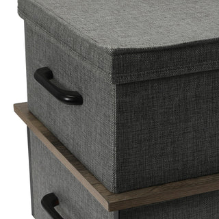 Stacking Storage Boxes With Laminate Top