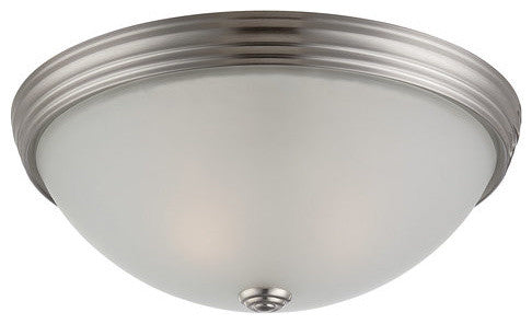 Flush Mount, Satin Nickel, 13"